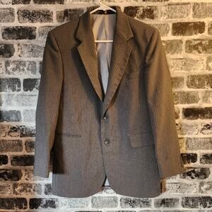 Hagger Men's gray Pinstripe blazer suit Sport Coat jacket Size 38